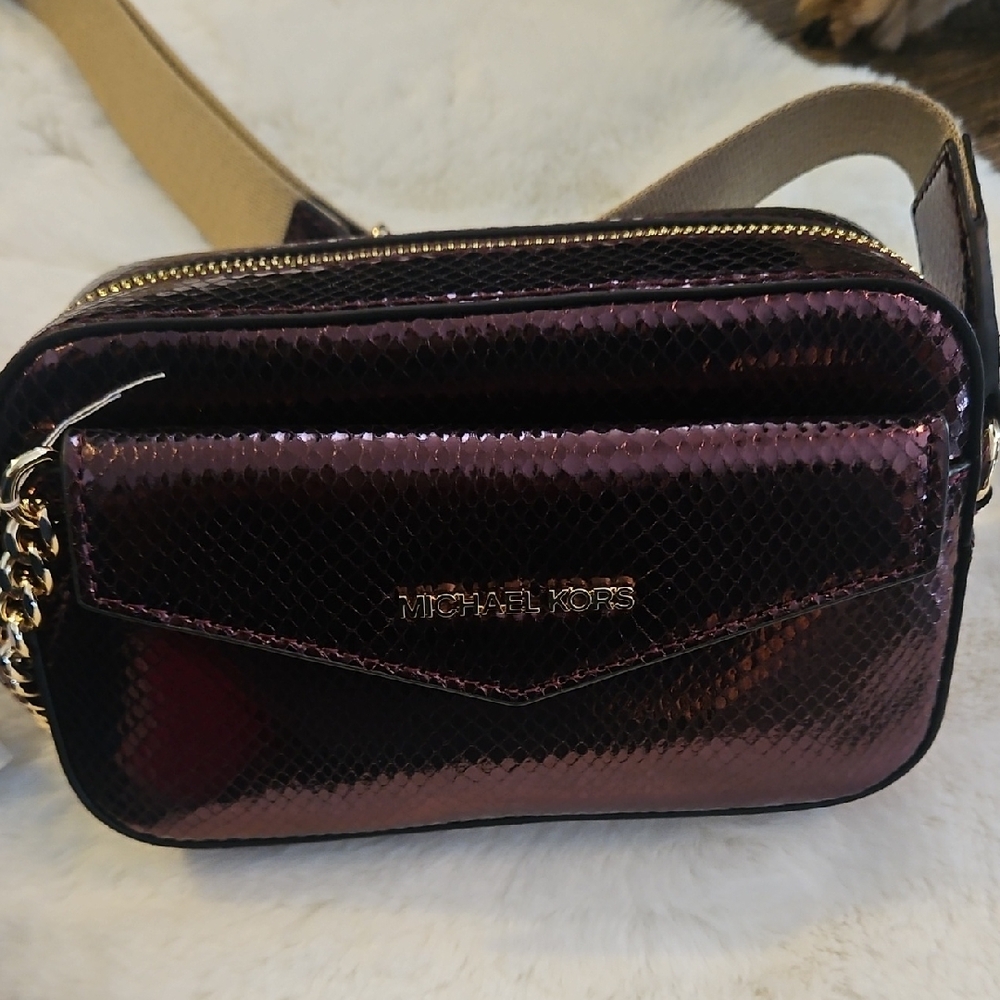 Michael Kors Shimmering Purple Crossbody Bag